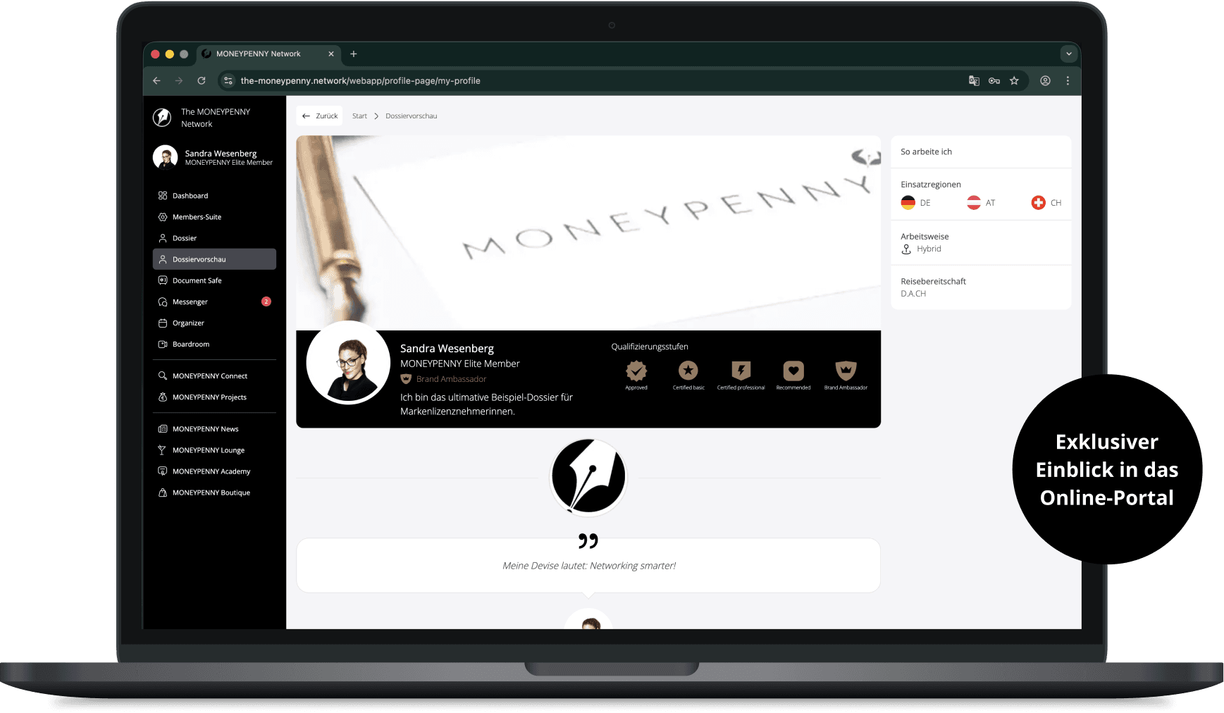 Unsere digitale Business Club-Experience: Deine Membership als MONEYPENNY Lizenznehmerin.